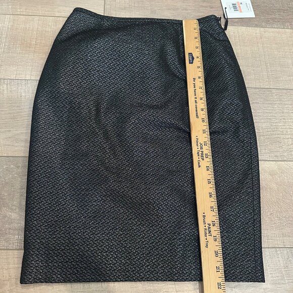 Calvin Klein Black Textured Pencil Skirt Size 2 MSRP $79 Modern Fit Office Wear - Picture 2 of 8